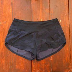 Lululemon Speed Up Low-Rise Short 2.5" Black Camo